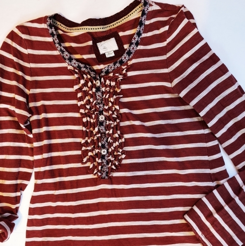 Anthropologie Stripe Top XS